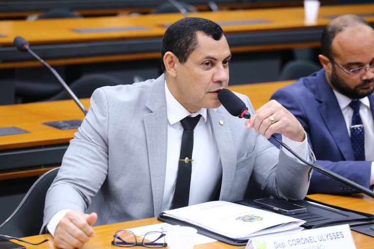 Deputado Coronel Ulysses (União-AC) na Comissão de Segurança Pública da Câmara