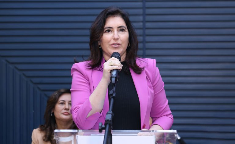 Evento de lançamento. Ministra do Planejamento e Orçamento do Brasil, Simone Tebet