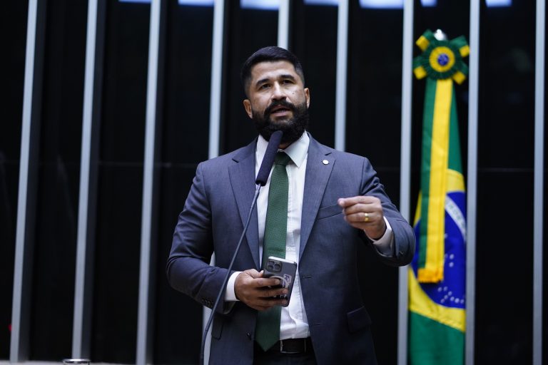 O autor da proposta, deputado Delegado Fabio Costa, discursa em Plenário