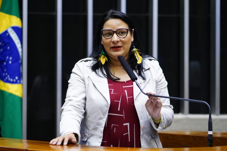 Deputada Juliana Cardoso discursa na tribuna do Plenário