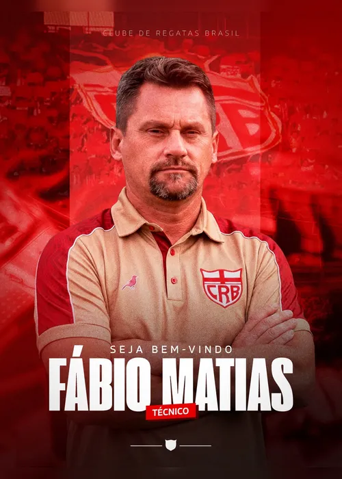 Fábio Matias é o novo treinador do CRB.